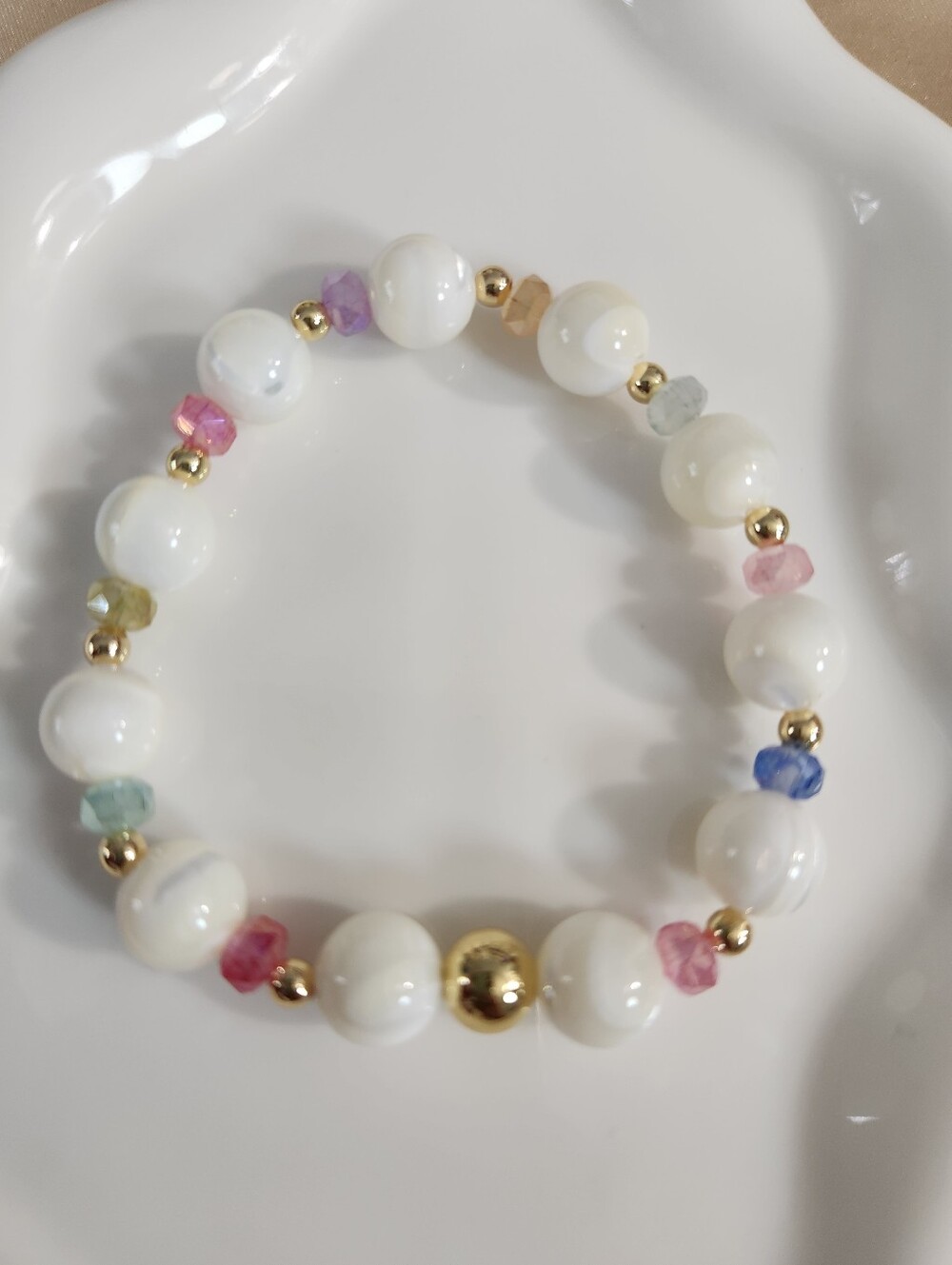 Mother Of Pearl Iced Candy Bracelet